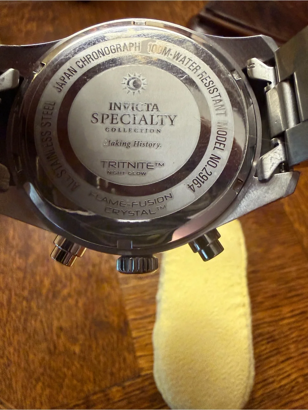 Invicta Men’s Blue Dial Specialty Chronograph with Silver Bracelet 48mm